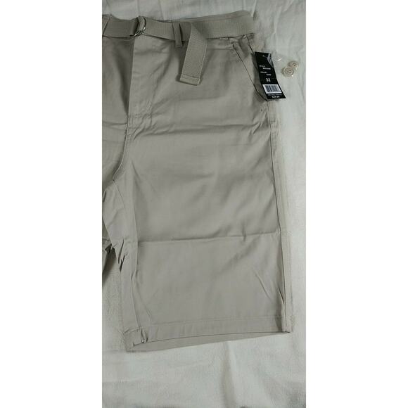 Wicked Stitch Shorts Men's 32 - Sand - Flat Front Belted - Picture 2 of 4